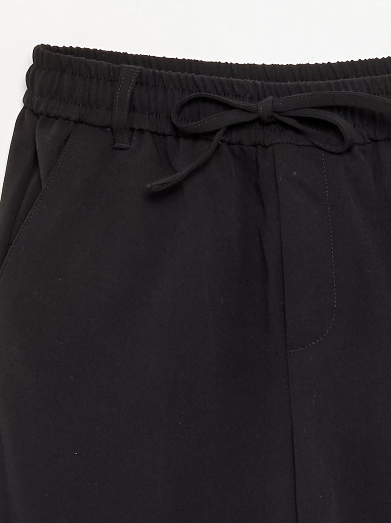 Pantalon wide leg / coupe large Noir - Kiabi