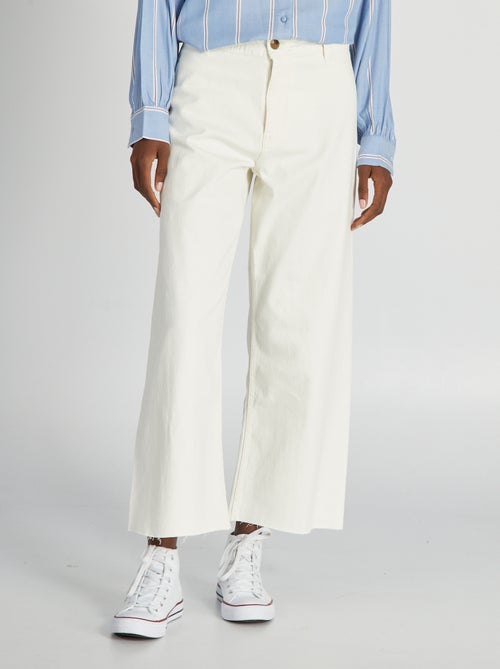 Pantalon wide leg cropped - Kiabi