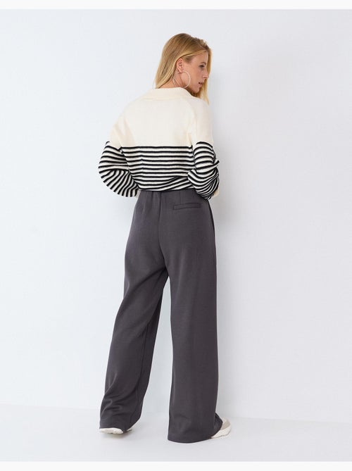 Pantalon wide leg en maille interlock, mo fashion - Kiabi