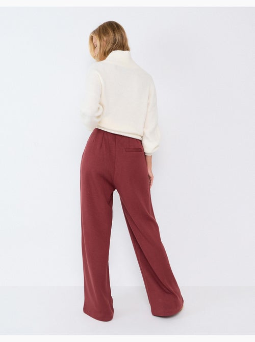 Pantalon wide leg en maille interlock, mo fashion - Kiabi