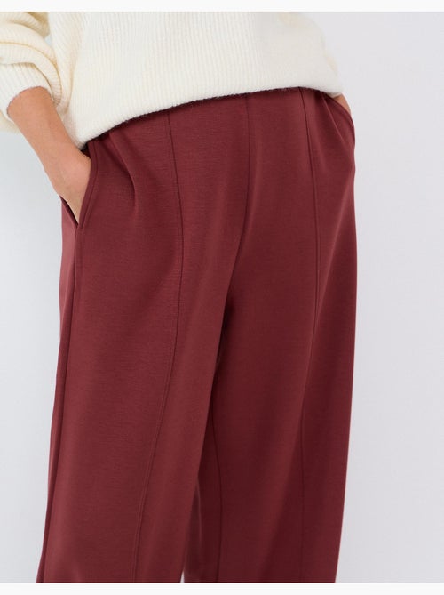 Pantalon wide leg en maille interlock, mo fashion - Kiabi