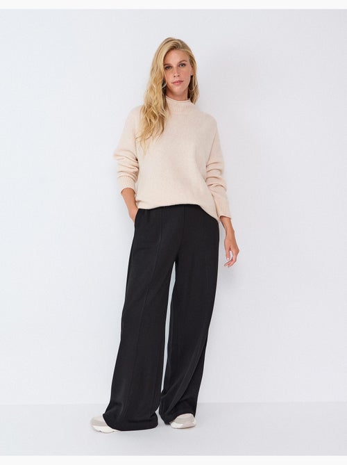 Pantalon wide leg en maille interlock, mo fashion - Kiabi