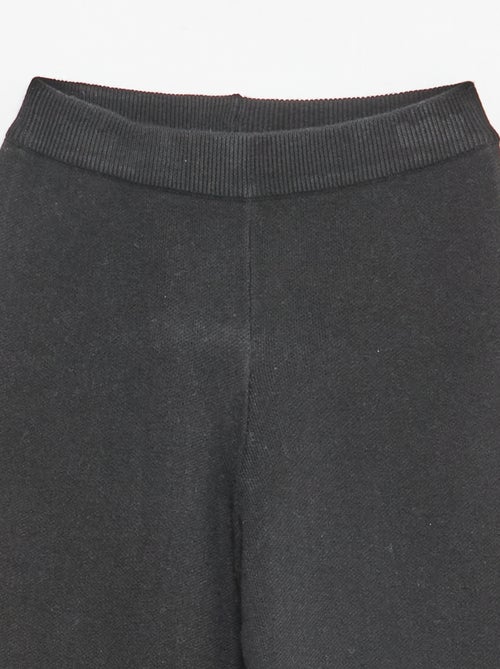 Pantalon wide leg en tricot - Kiabi