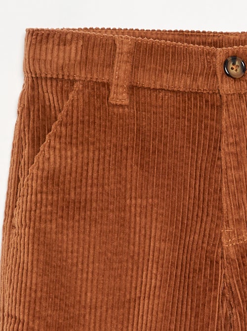 Pantalon wide leg en velours côtelés - Kiabi