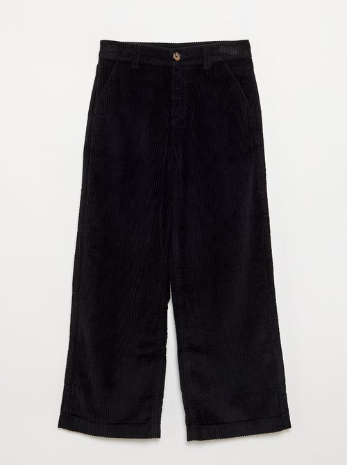 Pantalon wide leg en velours côtelés - Kiabi Pantalon wide leg en velours côtelés - Kiabi