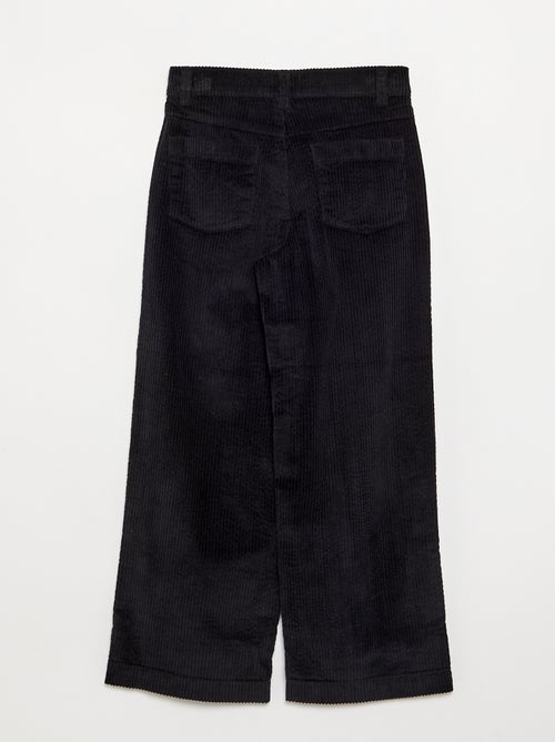 Pantalon wide leg en velours côtelés - Kiabi Pantalon wide leg en velours côtelés - Kiabi