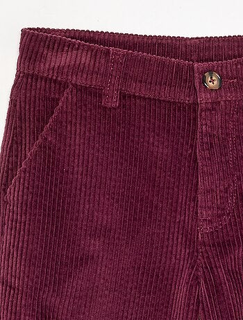 Pantalon wide leg en velours côtelés