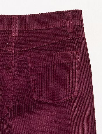 Pantalon wide leg en velours côtelés