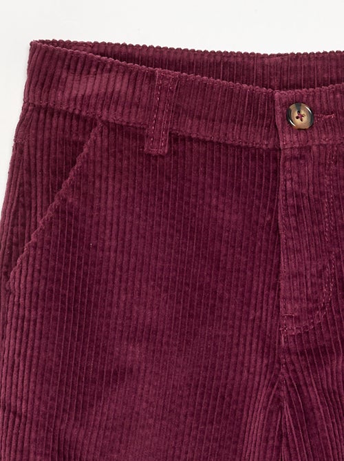 Pantalon wide leg en velours côtelés - Kiabi