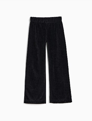 Pantalon wide leg en velours, mo fashion