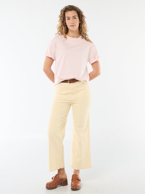 Pantalon wide leg femme - Kiabi