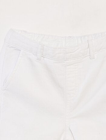 Pantalon wide leg finition brodée