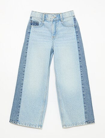 Pantalon wide leg fit / coupe large à 2 teintes