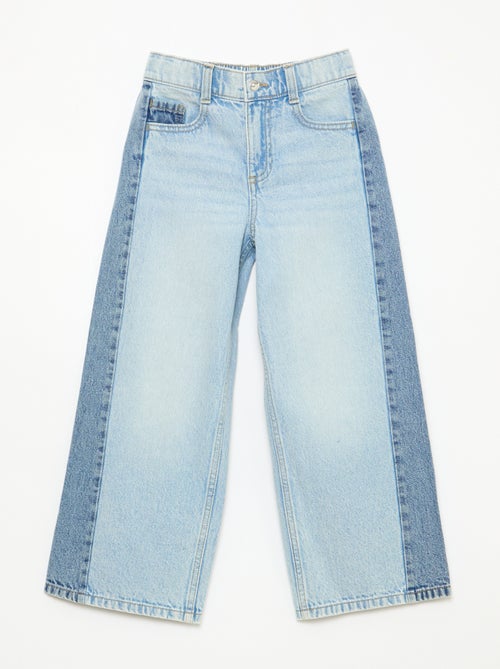Pantalon wide leg fit / coupe large à 2 teintes - Kiabi