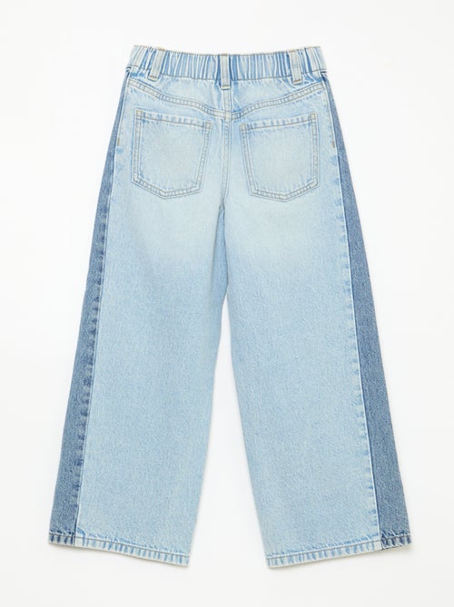 Pantalon wide leg fit / coupe large à 2 teintes - Kiabi