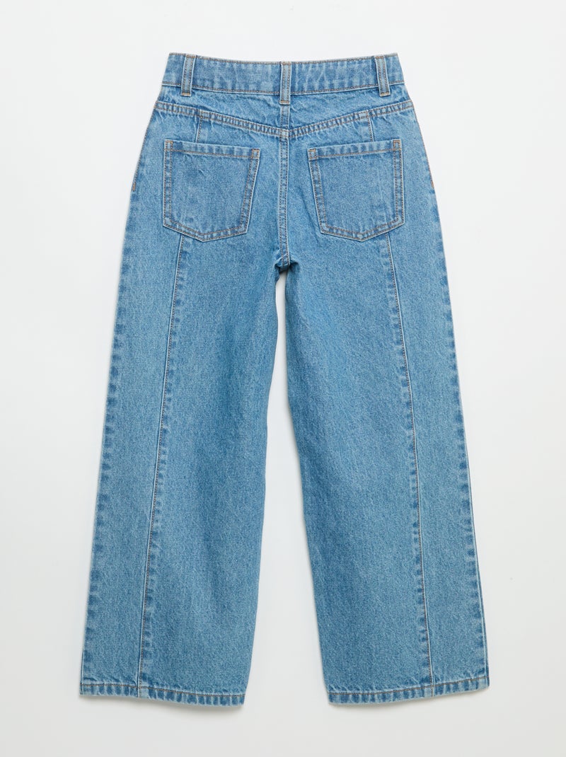 Pantalon wide leg fit / coupe large avec clous fantaisies Bleu - Kiabi