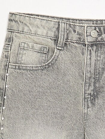 Pantalon wide leg fit / coupe large avec clous fantaisies