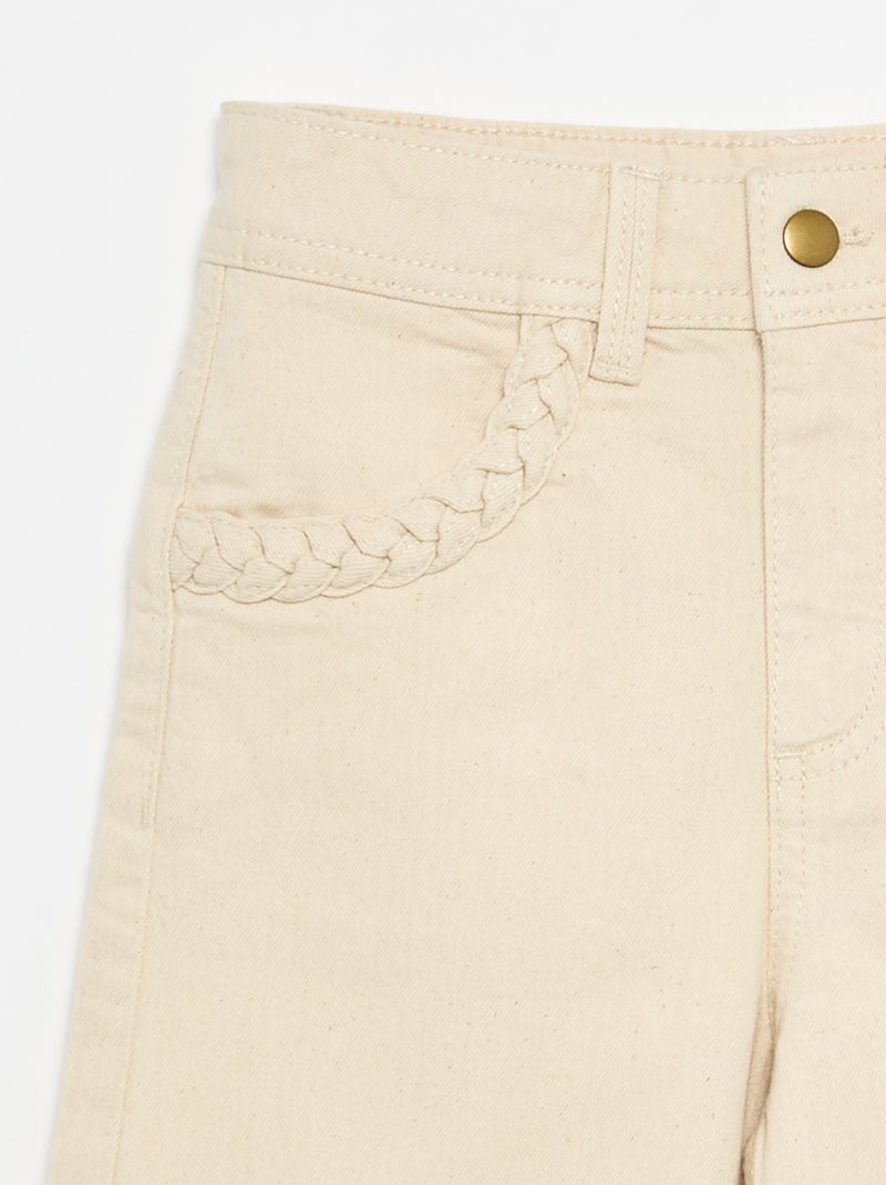 Pantalon wide leg fit / coupe large Blanc - Kiabi