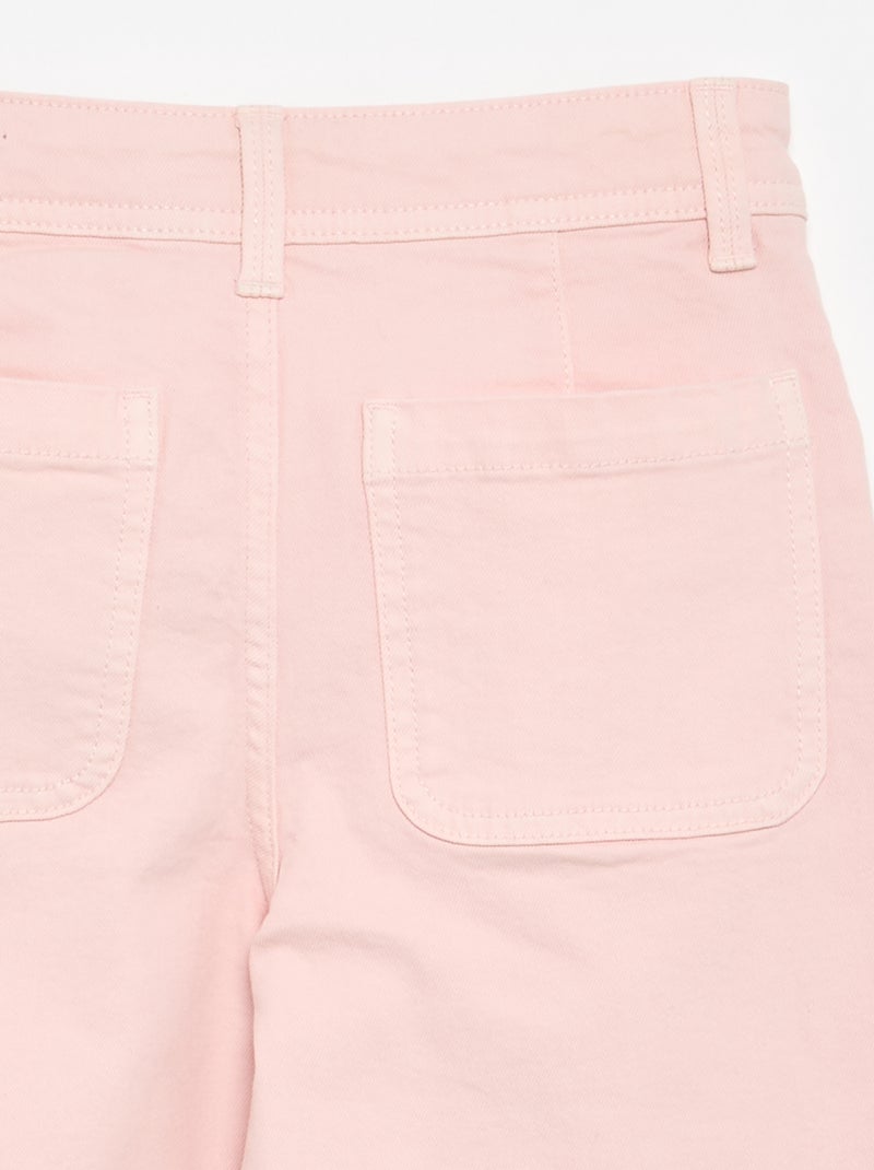 Pantalon wide leg fit / coupe large Rose - Kiabi