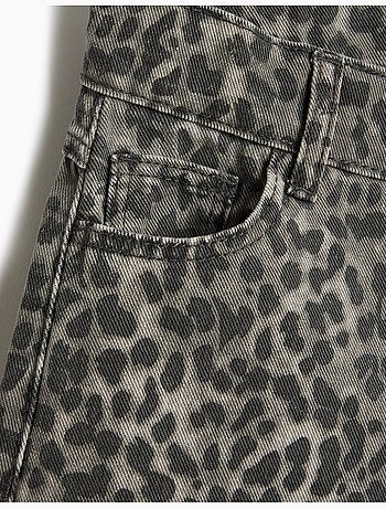 Pantalon wide leg imprimé animal, MO Fashion
