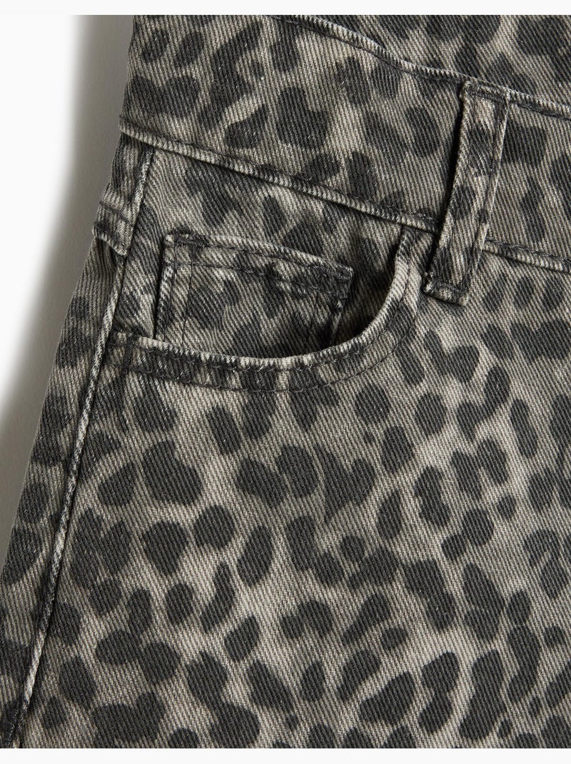 Pantalon wide leg imprimé animal, MO Fashion Gris - Kiabi