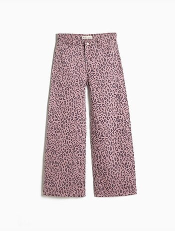 Pantalon wide leg imprimé animal, MO Fashion