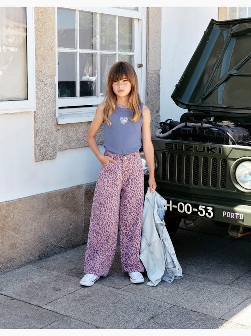 Pantalon wide leg imprimé animal, MO Fashion - Kiabi