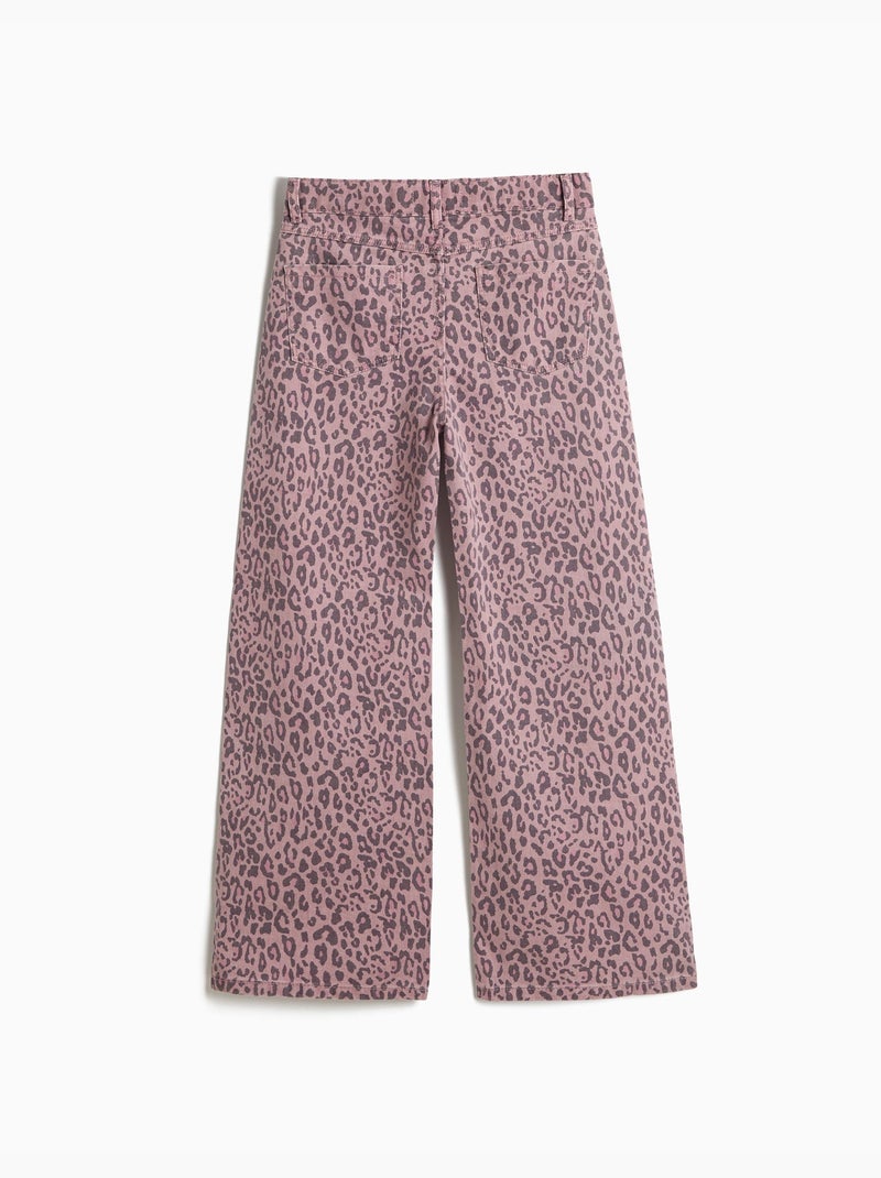 Pantalon wide leg imprimé animal, MO Fashion Mauve lilas - Kiabi