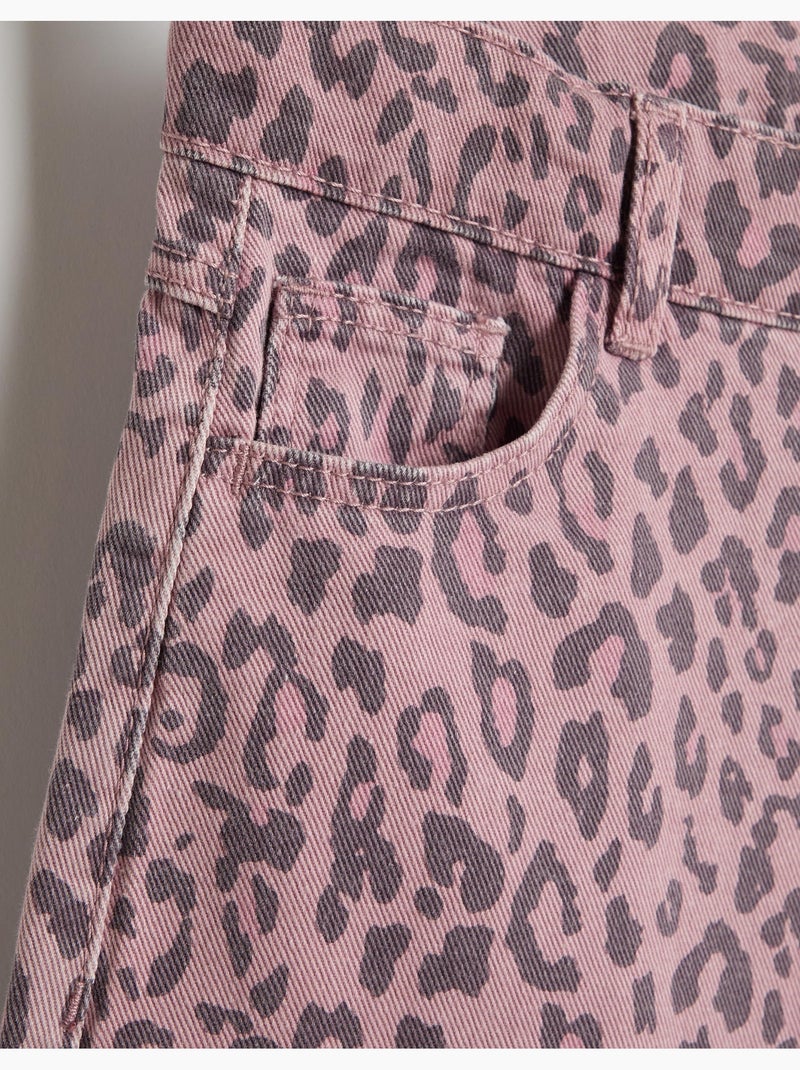 Pantalon wide leg imprimé animal, MO Fashion Mauve lilas - Kiabi