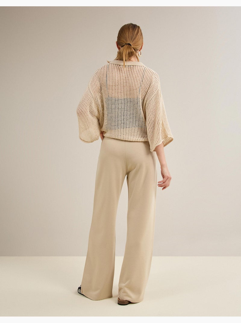 Pantalon wide leg, MO Fashion Beige - Kiabi