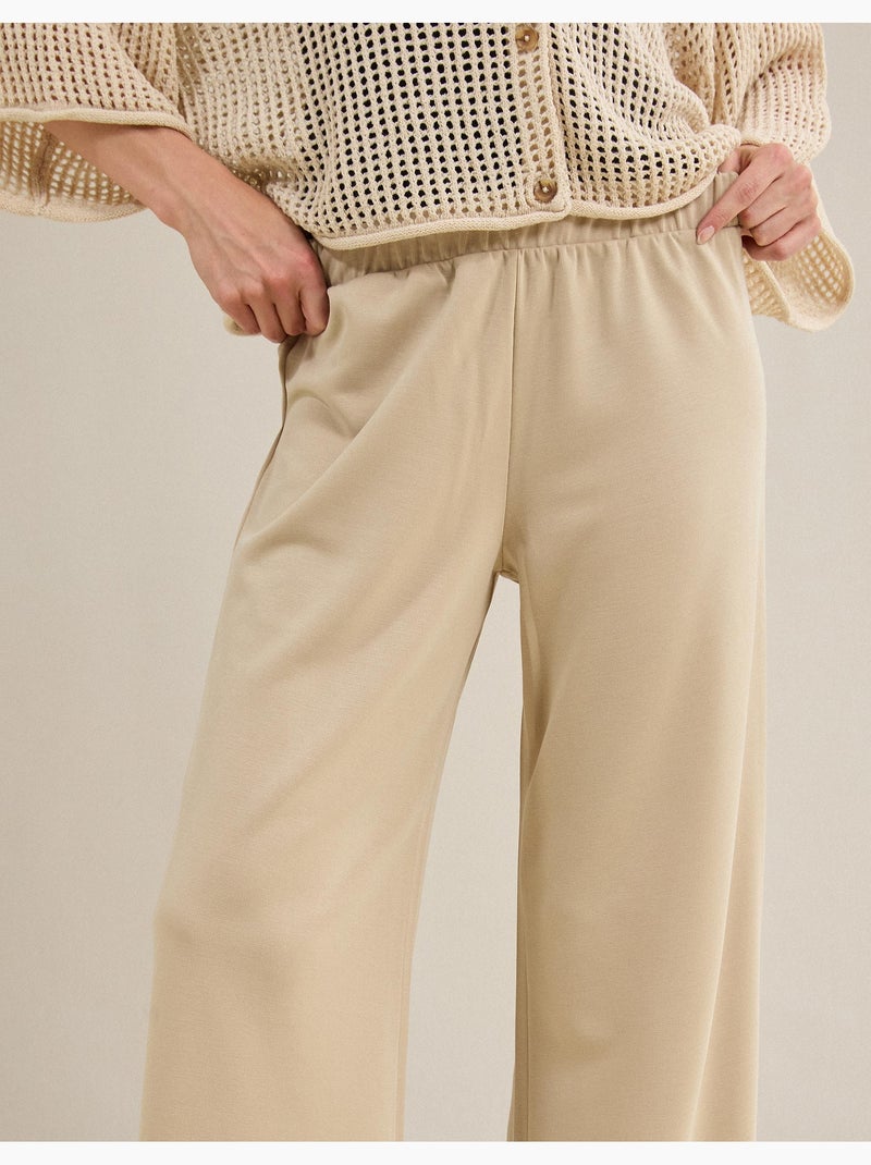 Pantalon wide leg, MO Fashion Beige - Kiabi