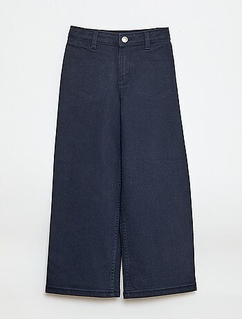 Pantalon wide leg sans poches devant