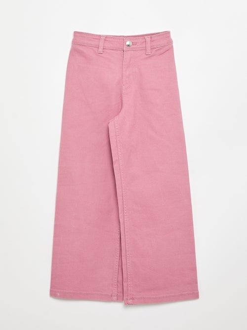 Pantalon wide leg sans poches devant - Kiabi
