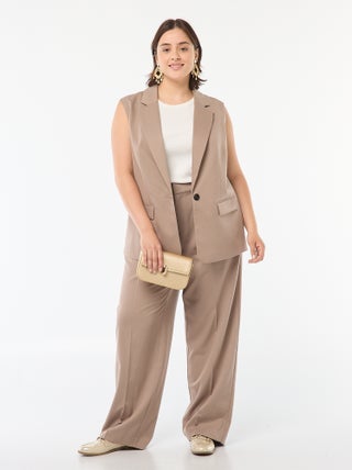 Pantalon wide leg taille haute