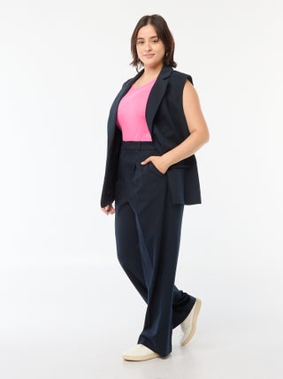 Pantalon wide leg taille haute