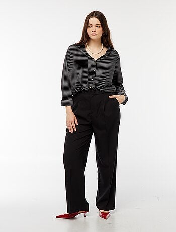 Pantalon wide leg taille haute