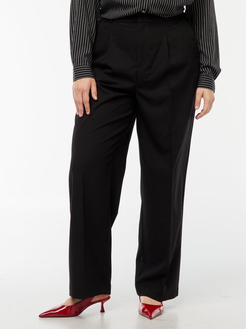 Pantalon wide leg taille haute - Kiabi