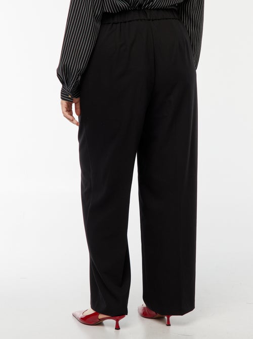 Pantalon wide leg taille haute - Kiabi