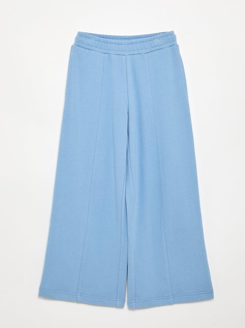Pantalon wide leg uni - Kiabi