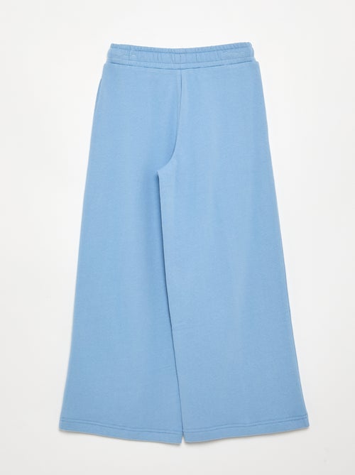 Pantalon wide leg uni - Kiabi