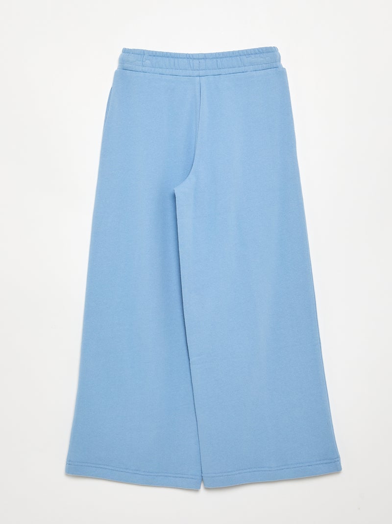 Pantalon wide leg uni Bleu - Kiabi