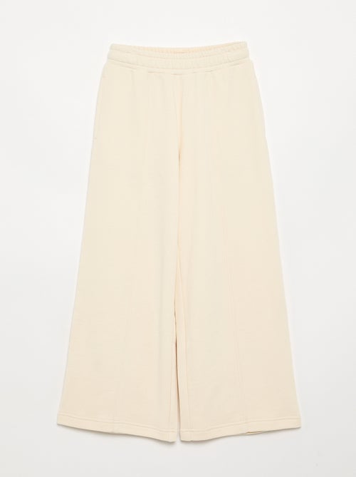 Pantalon wide leg uni - Kiabi