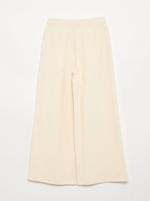 Pantalon wide leg uni - Kiabi
