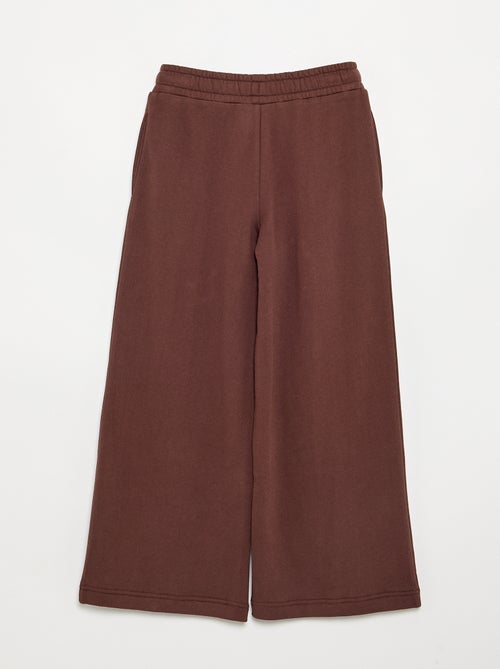 Pantalon wide leg uni - Kiabi