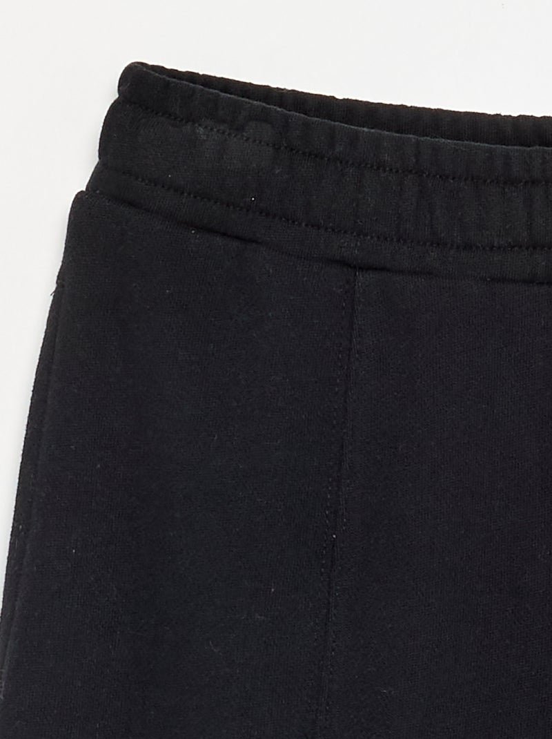 Pantalon wide leg uni Noir - Kiabi