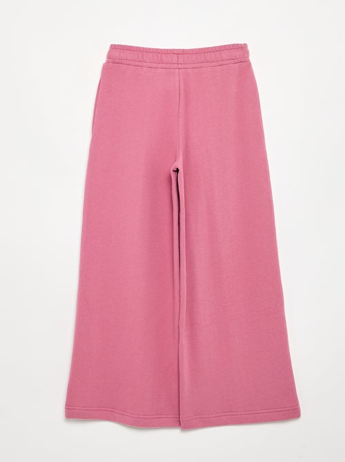Pantalon wide leg uni - Kiabi