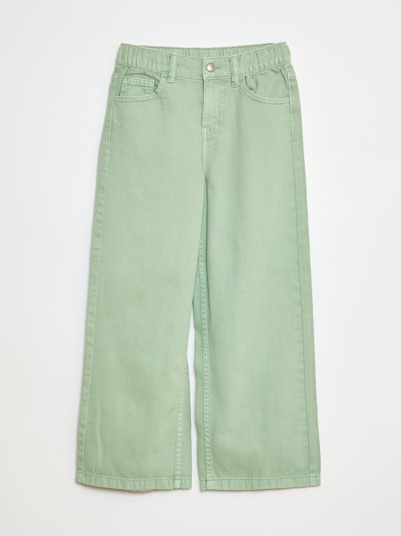 Pantalon wide leg Vert - Kiabi