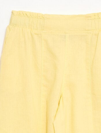 Pantalon wide leg/coupe large en coton tissé