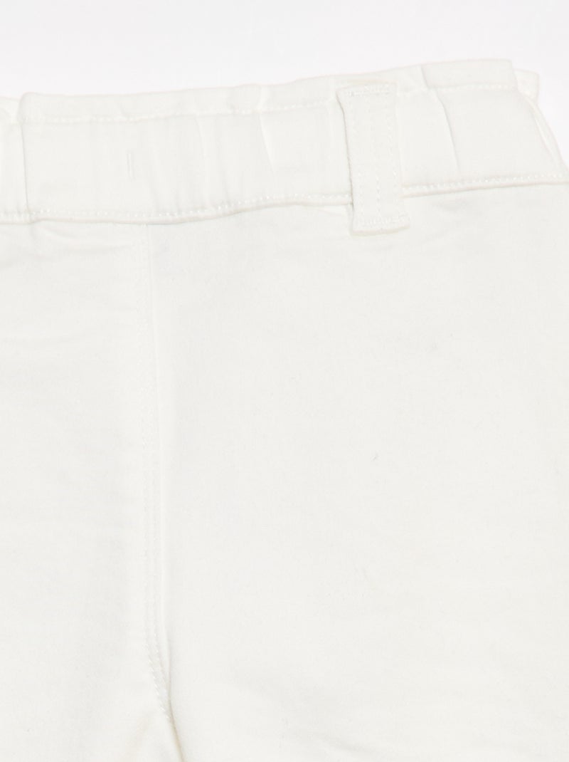 Pantalon wide legs - collection facile à enfiler BLANC - Kiabi