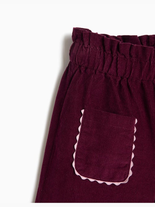 Pantalons en culotte en velours côtelé, mo fashion - Kiabi